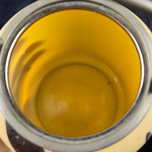 Hand Painted Porcelain Biscuit Barrel Silver Tone Lid With Bird Floral Motif VTG - Picture 15 of 16